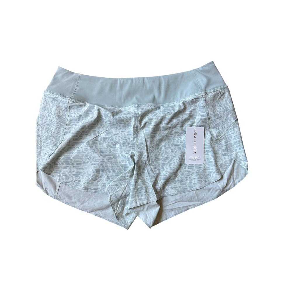 Athleta Run with it Printed Green Short size 2X - Picture 3 of 11